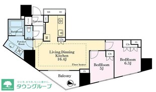 プラウド市谷柳町の物件間取画像